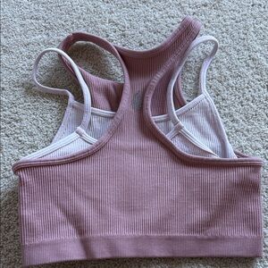 Free People layered Ribbed Sports Bra